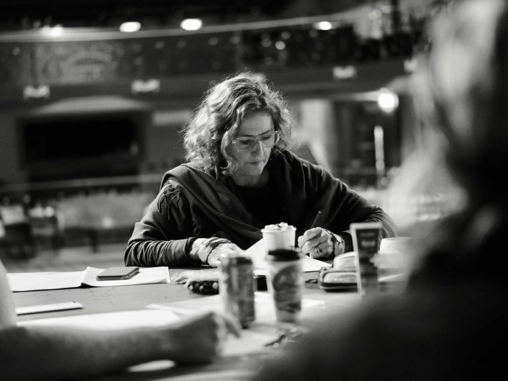 Elaine Acworth during the creative development for My Father's Wars